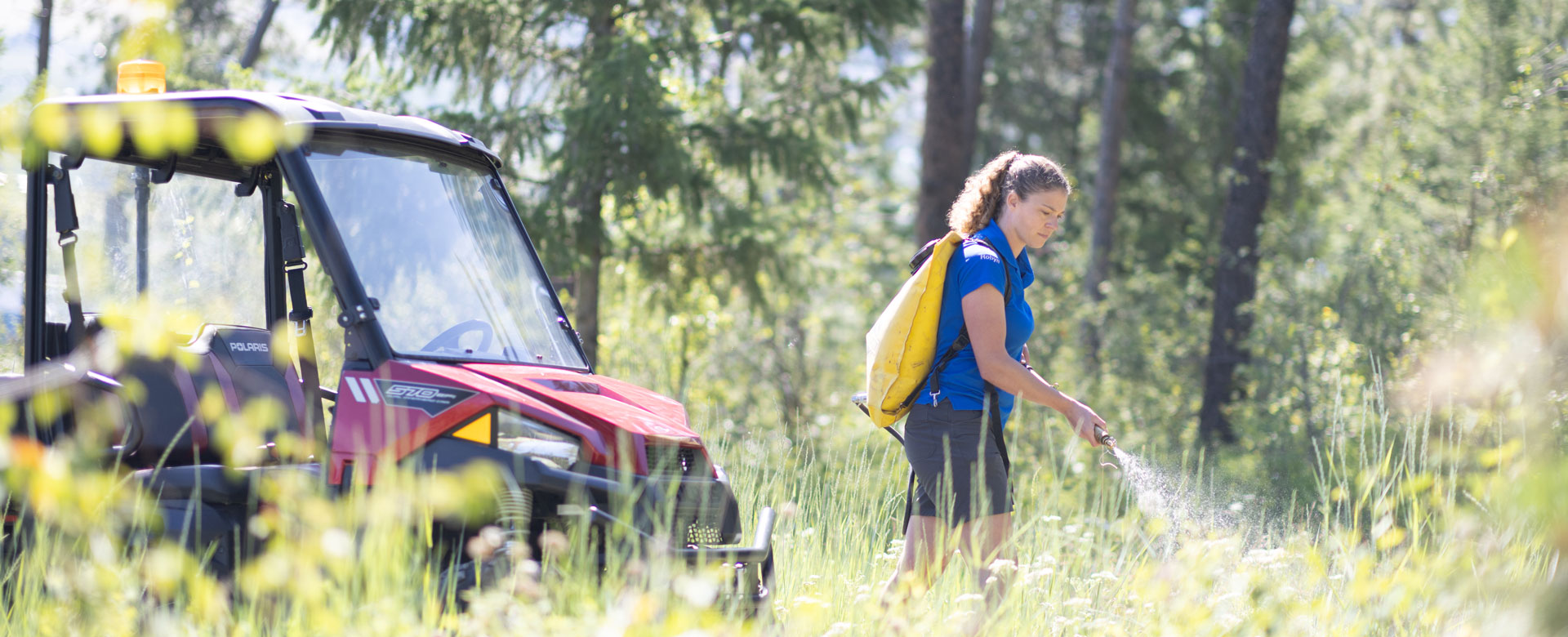 A UBC Okanagan staff member supporting in wildfire management.